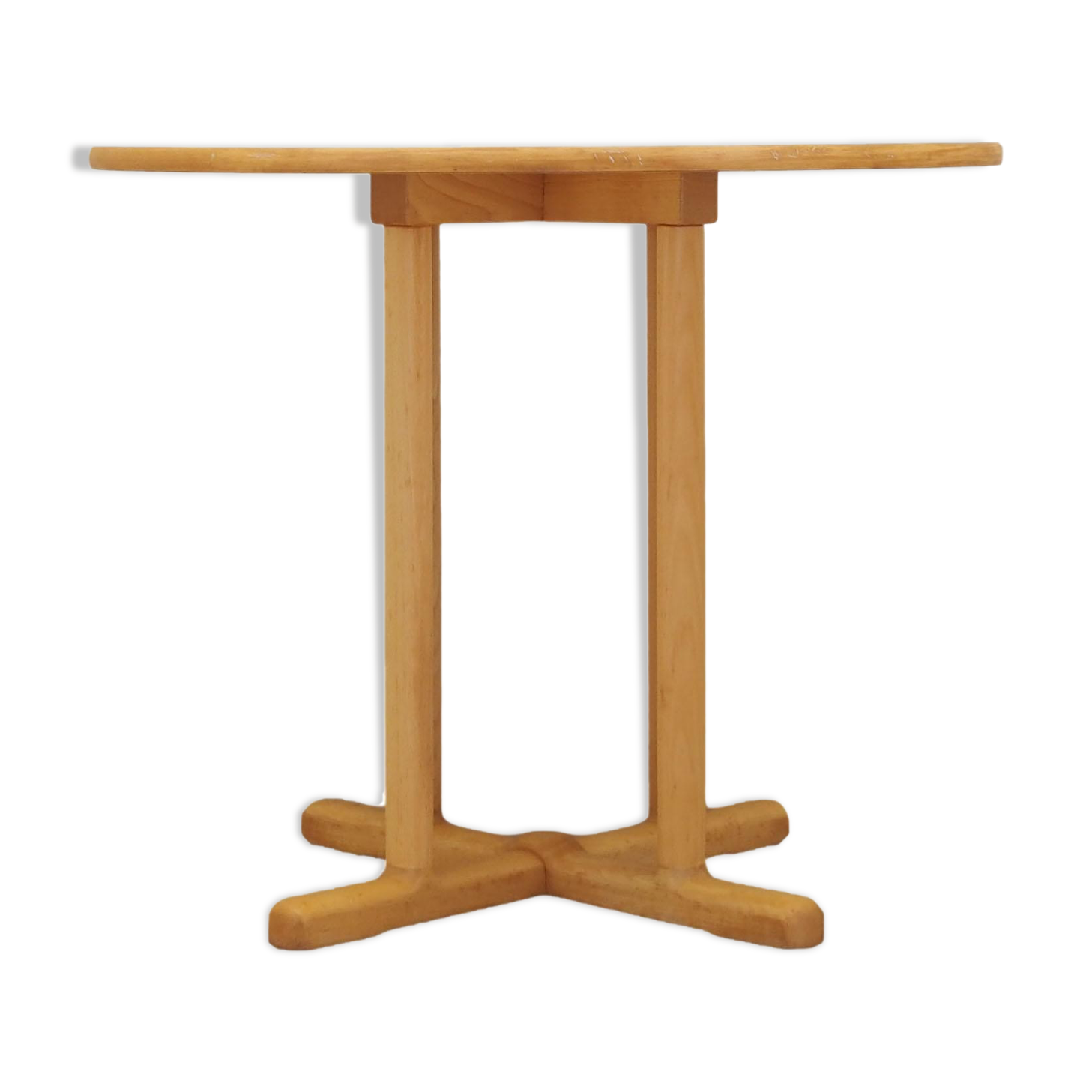 Table ronde en hêtre, design danois, années 1990, production: Danemark