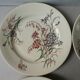 Set de 6 assiettes plates Luneville, décor bleuet, 1900