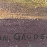 HST painting "Landscape in Jouy sur Eure" by Léon Gaudeaux (1893 / 1947)