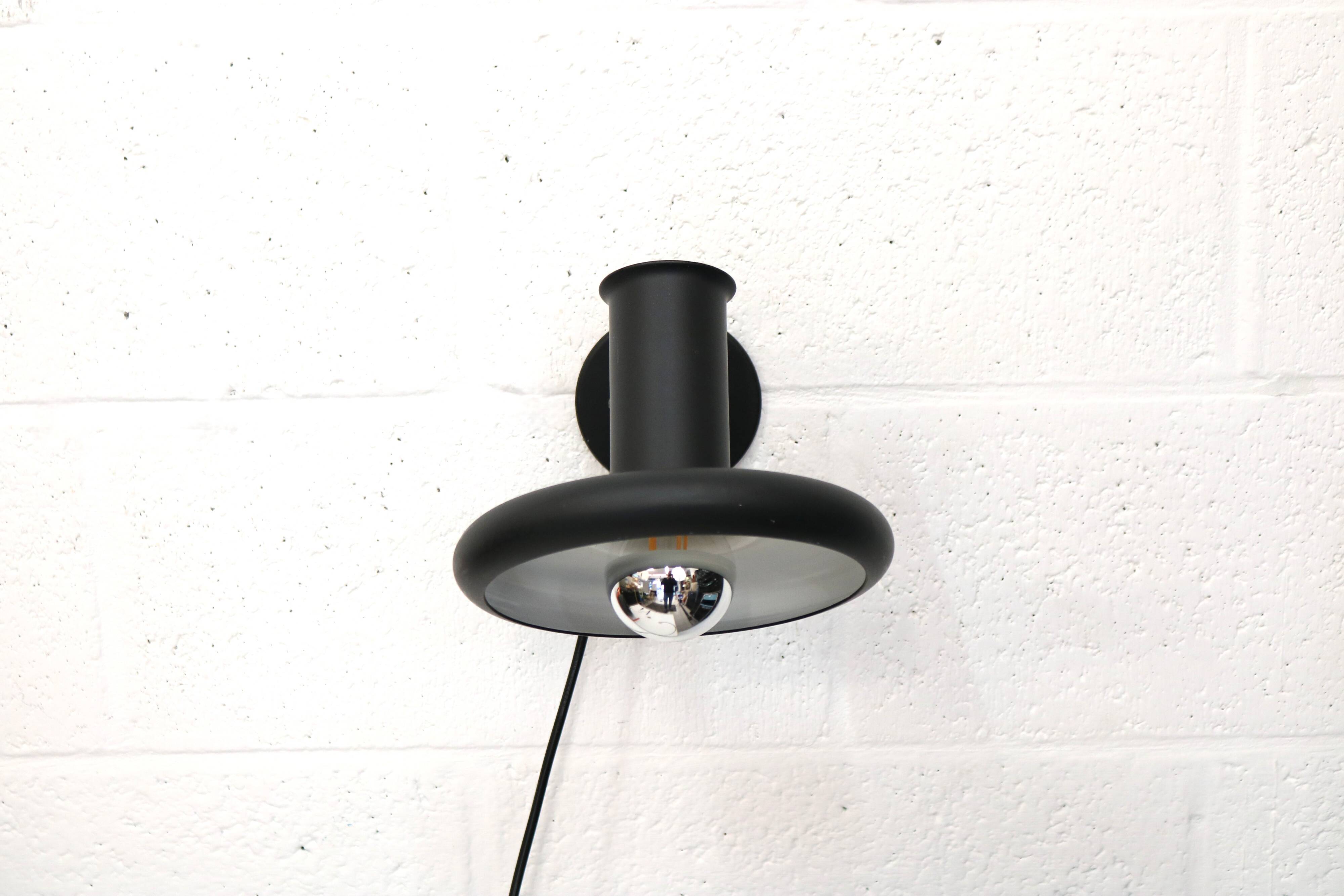Top Design Fog & Morup black Wall Lamp - Optima 5 - Designed By Hans Due