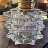 Abat-jour en verre moulé géométrique années 1960