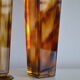 Lot de 2 vases vintage 80's plexiglas ecaille de tortue
