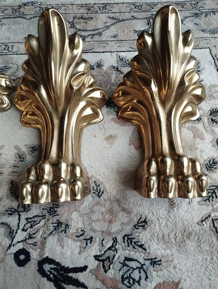Set of 4 solid bronze furniture legs – new