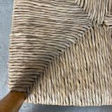 Country straw armchair