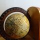 Paire serre livre globe terrestre mappemonde vintage en bois
