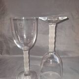 Set of two crystal glasses