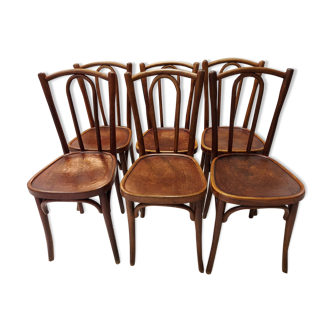 Suite de 6 chaises de bistrot Luterma années 1920