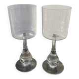 Pair of crystal goblets from Baccarat.