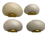 Murano Glass Brass Sconces Set of 4 1970’s