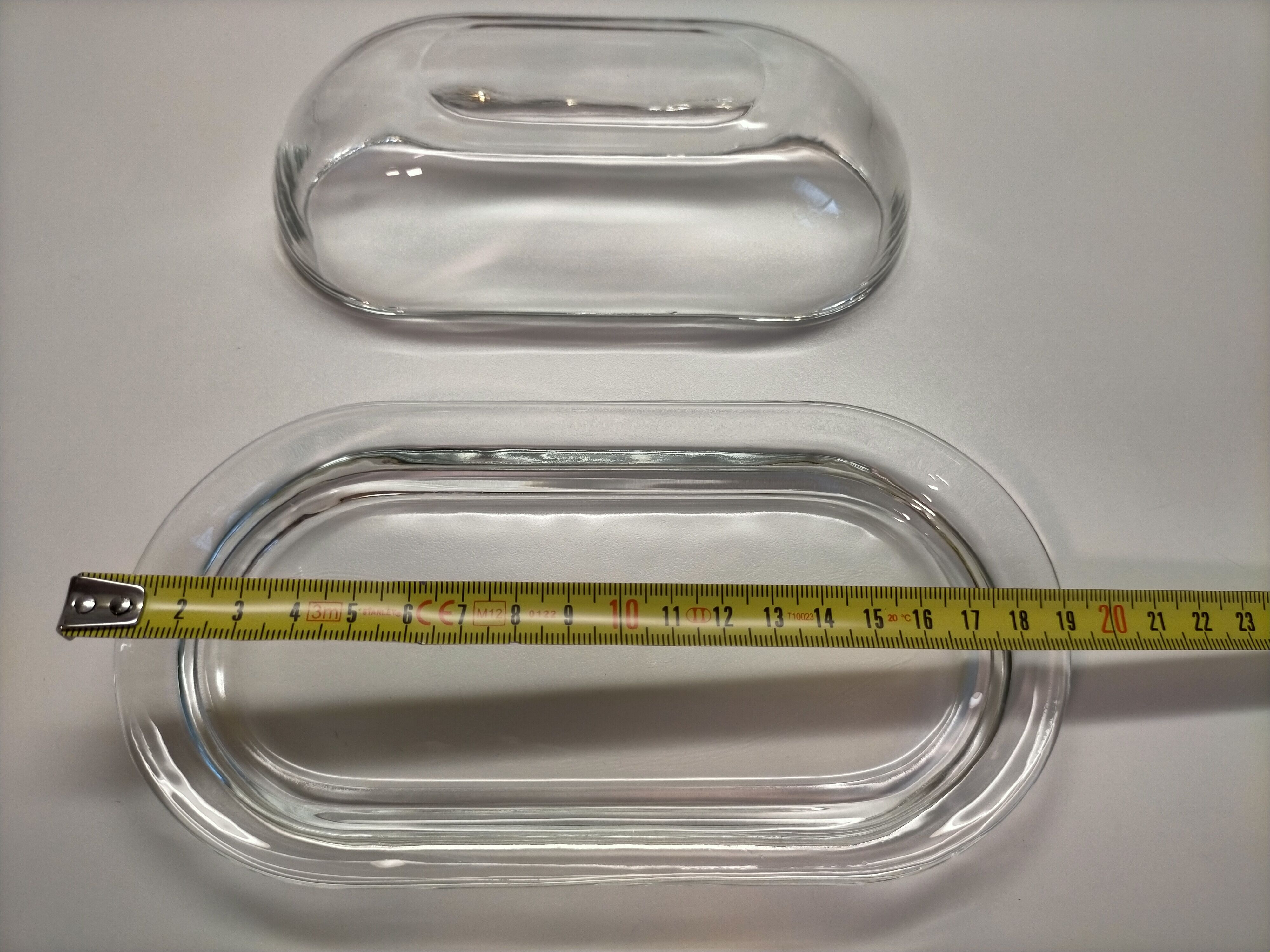 Vintage moulded glass butter