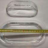 Vintage moulded glass butter