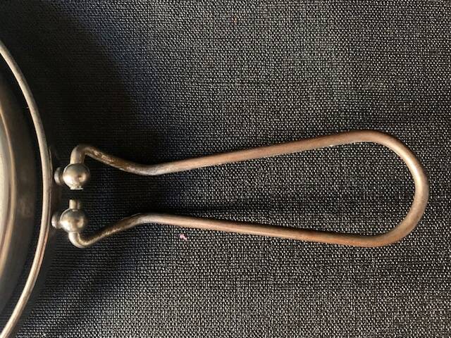 Small old barber's mirror, round, 2 sides, 1930