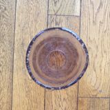 Vintage bubbled glass scroll vase h=34cm
