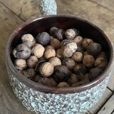 Vallauris ceramic pan – turquoise lava enamel – 1950s/1960s