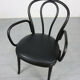 Black bentwood leather armchair