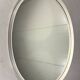XXL white round wooden wall mirror 1960-1970’s