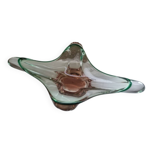 Vase /coupe en cristal  de joseph  hospodek 1970