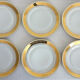 Lot de 6 assiettes plates porcelaine de Limoges ADP France