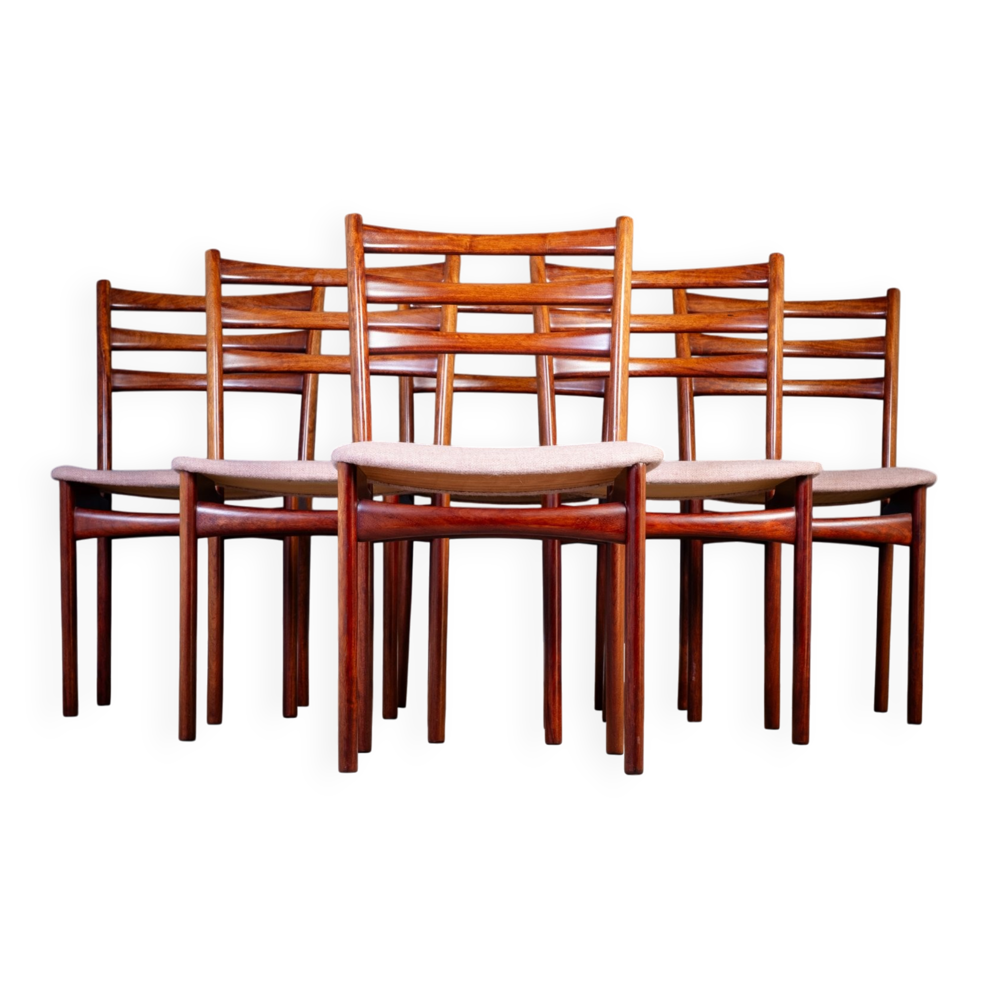 Vintage Mahogany Dining Chairs by Skovby Møbelfabrik, 1970s, Set of 6