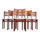 Vintage Mahogany Dining Chairs by Skovby Møbelfabrik, 1970s, Set of 6