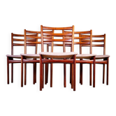 Vintage Mahogany Dining Chairs by Skovby Møbelfabrik, 1970s, Set of 6