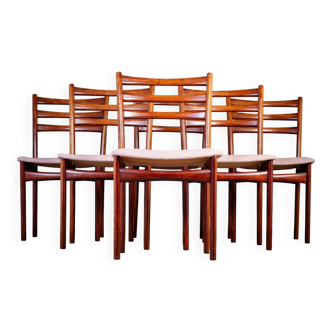 Vintage Mahogany Dining Chairs by Skovby Møbelfabrik, 1970s, Set of 6