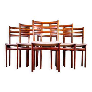 Vintage Mahogany Dining Chairs by Skovby Møbelfabrik, 1970s, Set of 6