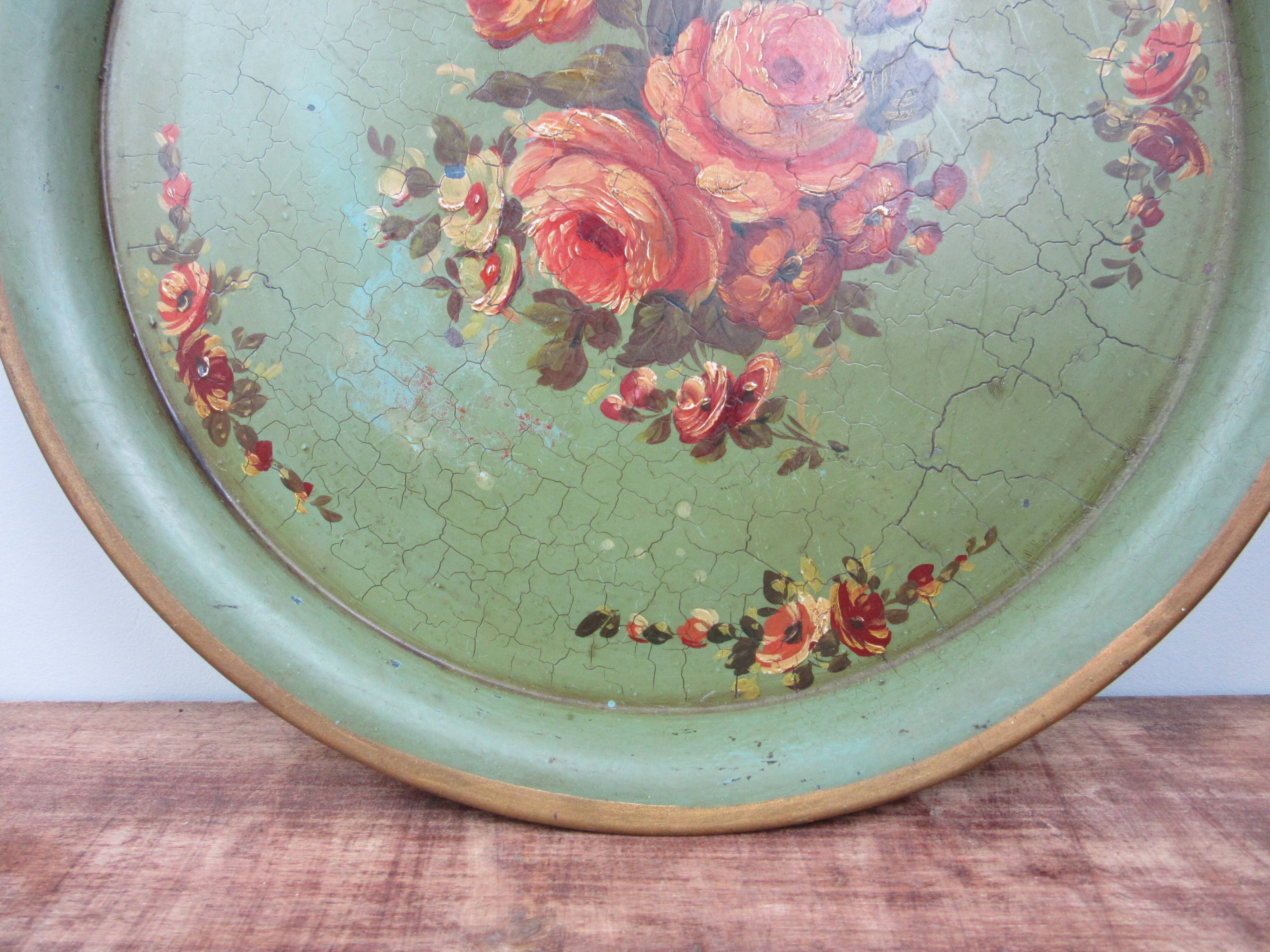 Old painted sheet metal top