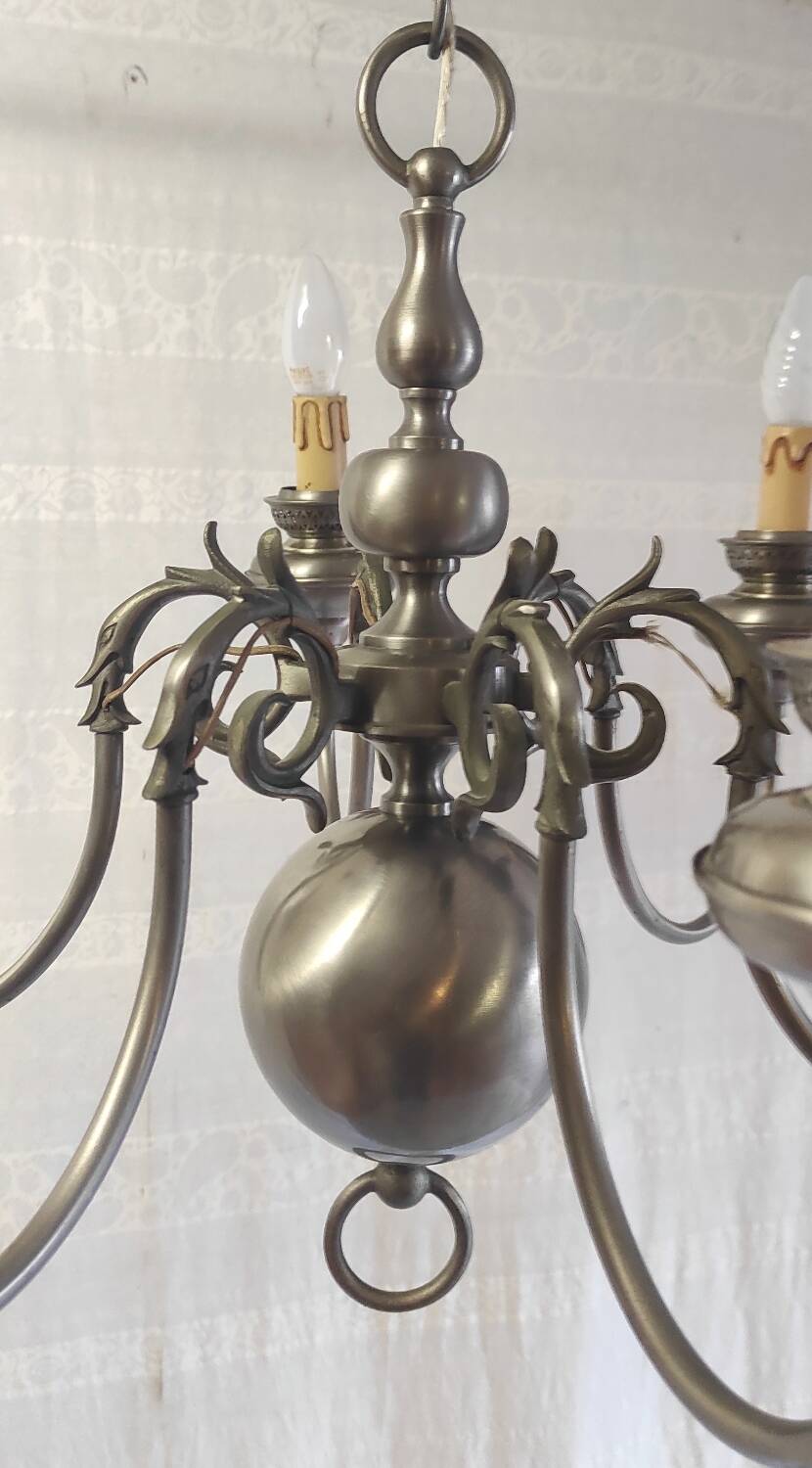 Dutch style chandelier 6 lights - mid. 20th century