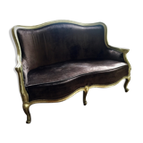 Velvet brown sofas Louis XV