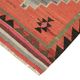 Turkish Handwoven Vintage Herki Kilim 98 cm x 313 cm