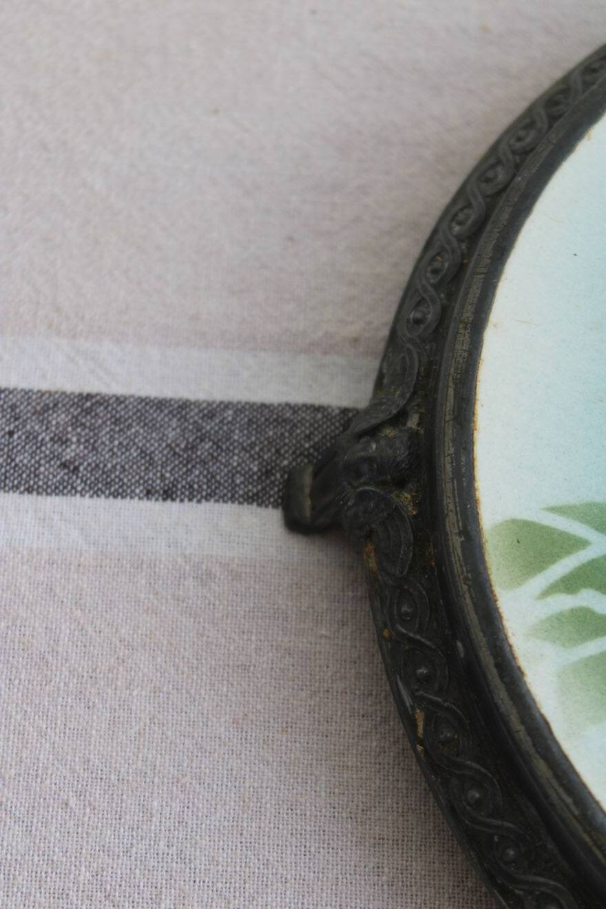 Antique ceramic trivet