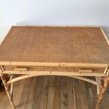 Rattan desk and canework 50s