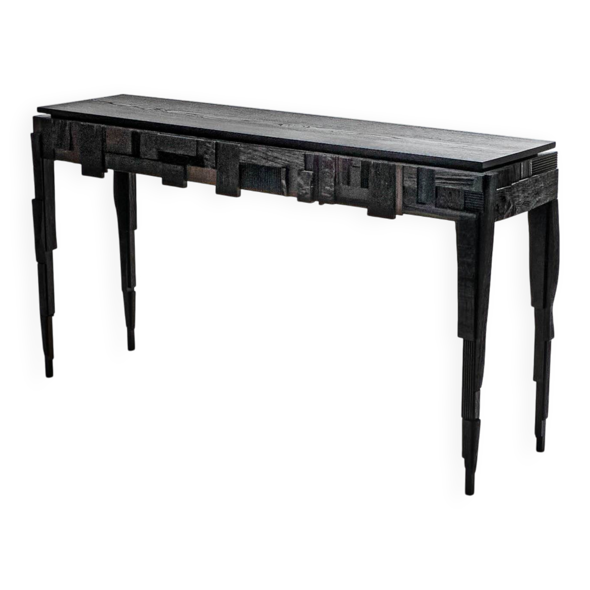 Black wooden console