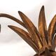 Beautiful pair of wall lights, gold metal, wheat ears, vintage, 48 cm, excellent condition.