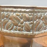 Art Deco chrome brass pot cache