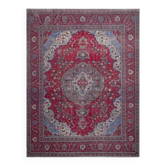 1970s Vintage Persian Handmade Wool Red Oversized Rug 297x378