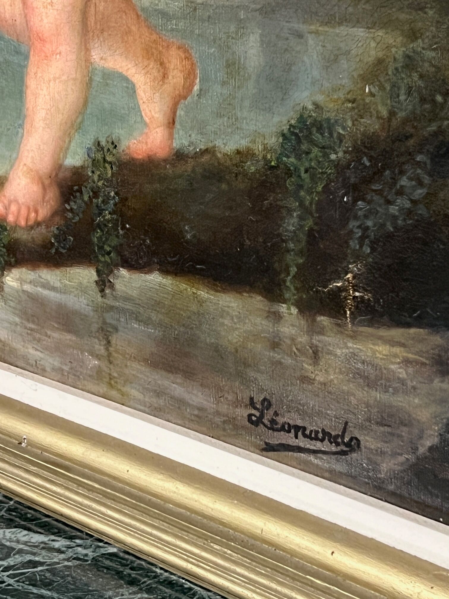 Painting "Cupid". Oil on canvas.