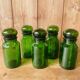 Lot de 5 pots vintage en verre vert