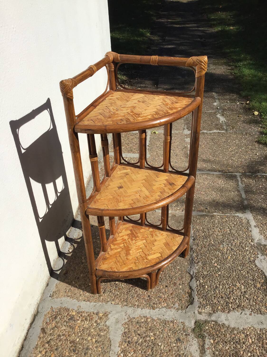 Rattan corner unit