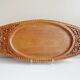 Teak tray hand-carved