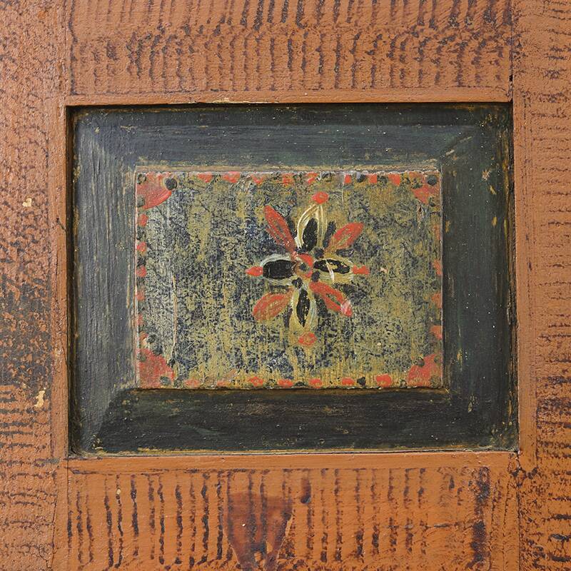 Painted Folk Art Bridal Cabinet 1846