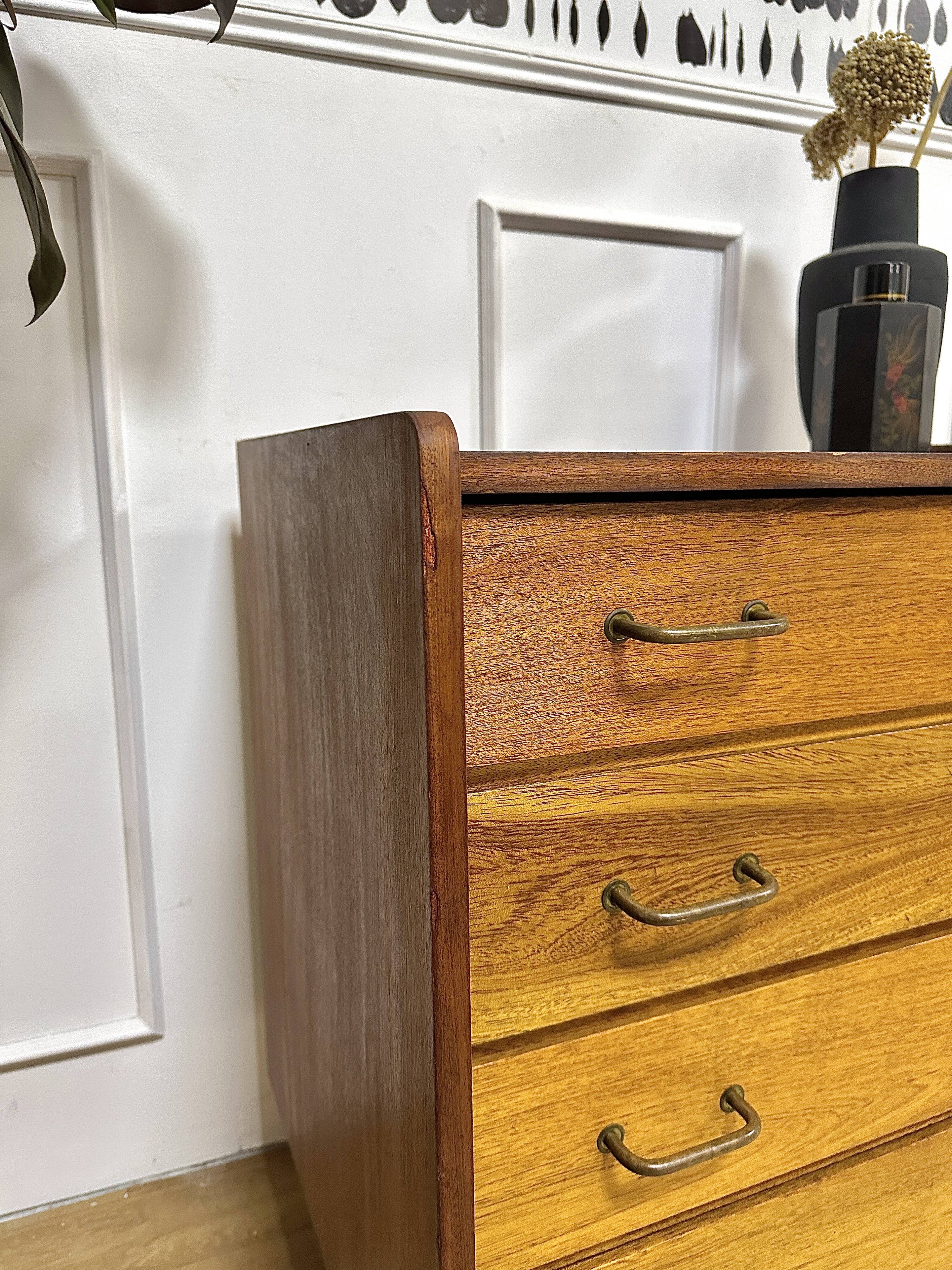 Vintage chest of drawers compass feet