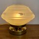 Lampe à poser globe vintage en verre dépoli