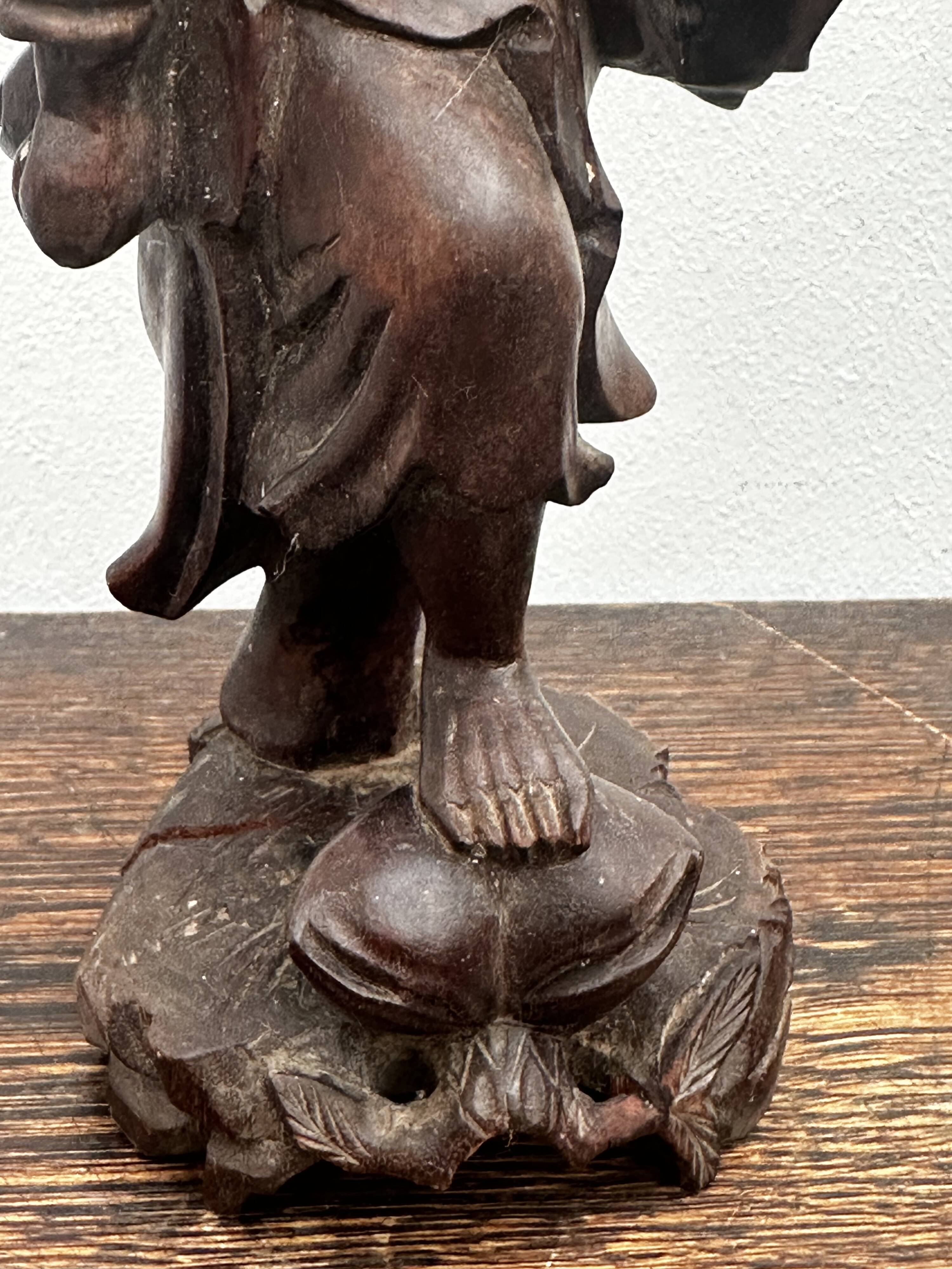 Carved wooden sculpture "Chinese peasant", early 20th century.