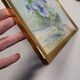 20th-century watercolor painting signed Carré-Tison, Bouquet of blue flowers