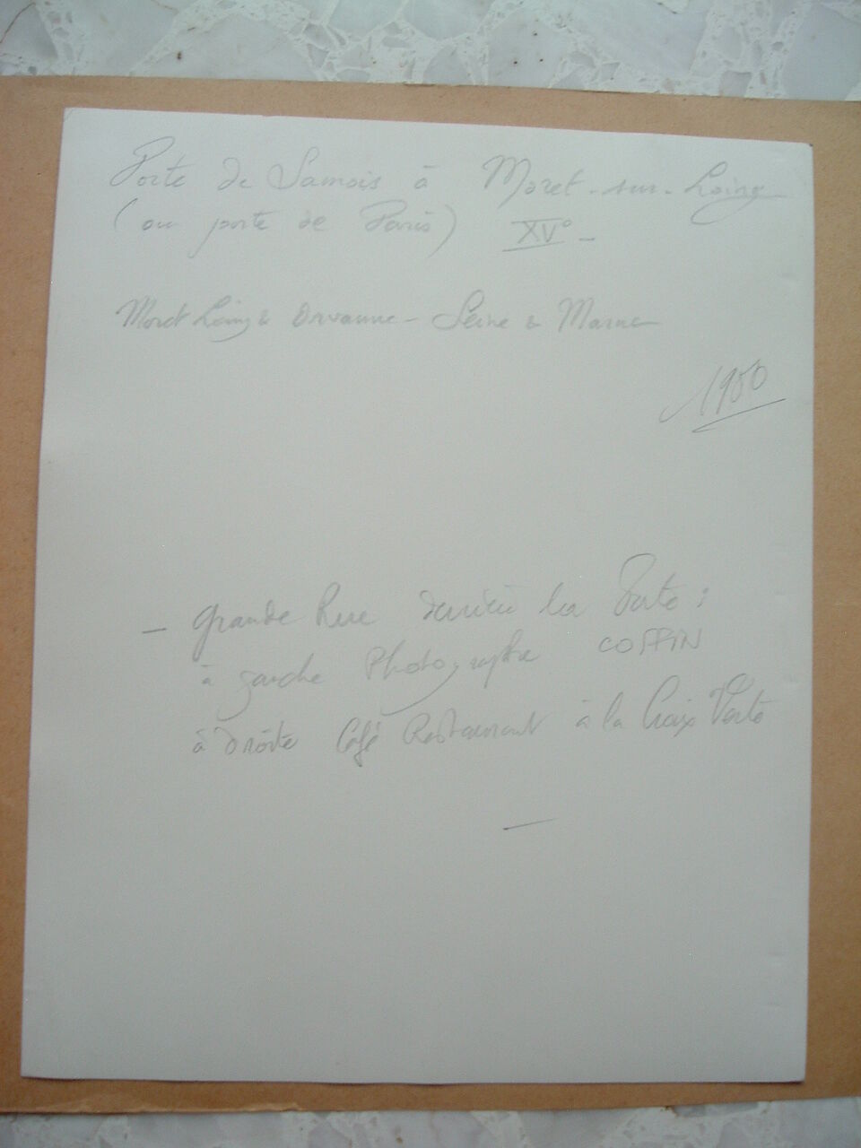 Photography silver 1950 moret sur loing porte de samois, seine & marne 77, photo kodak coffin