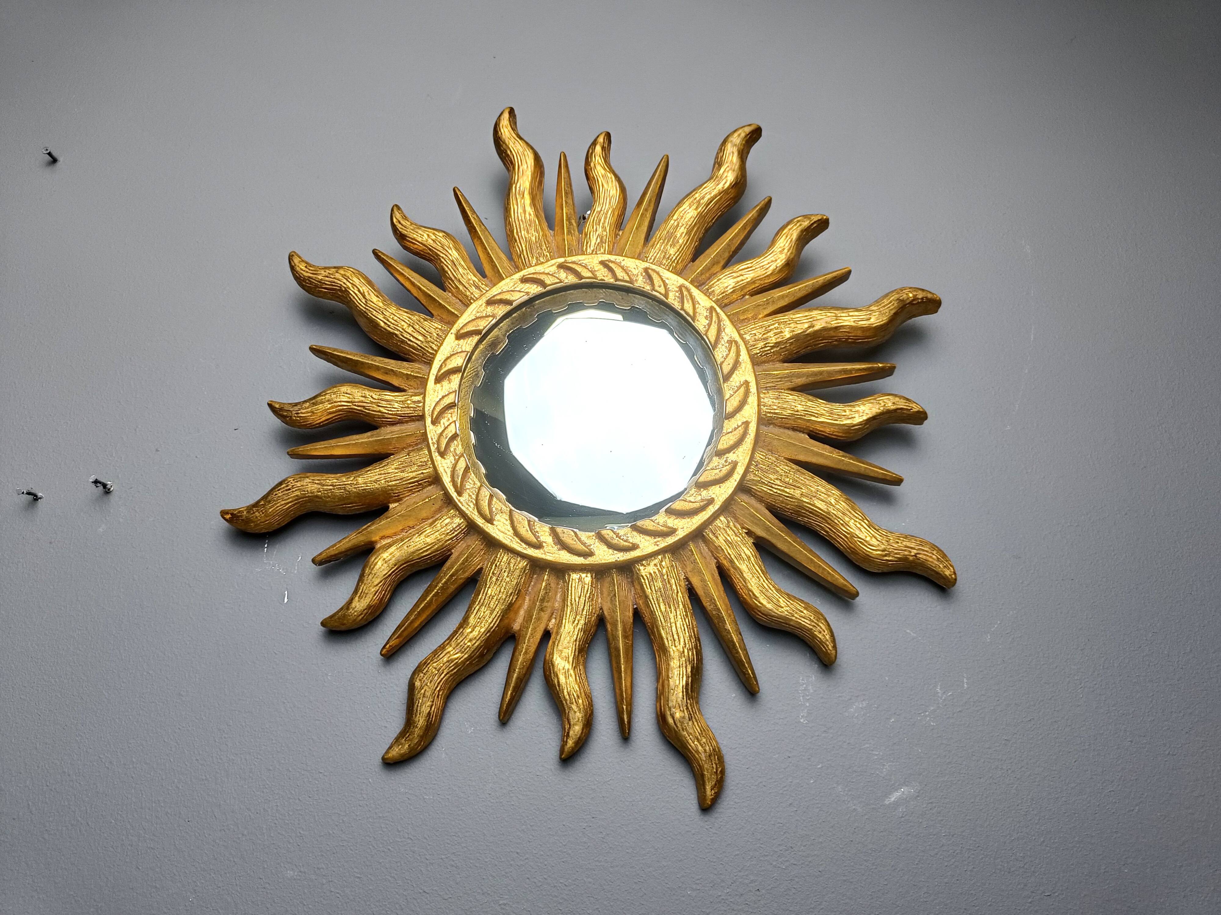 Vintage sunburst mirror, 1960s