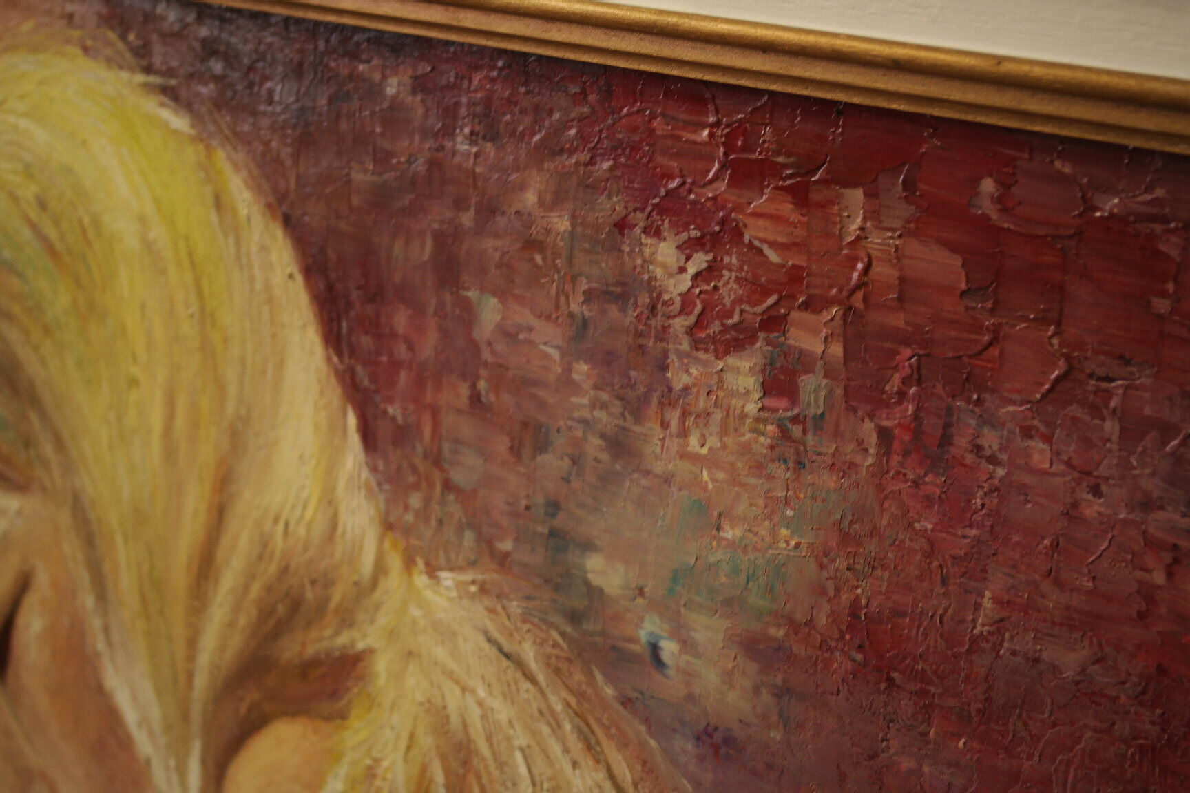 Portrait woman oil on canvas 1970