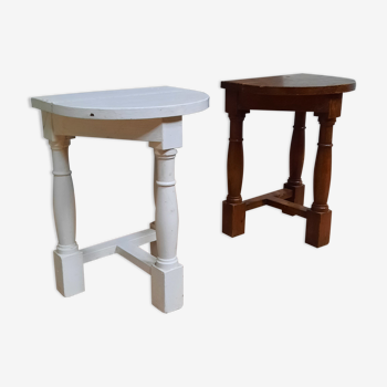 Pair of stool in solid chene